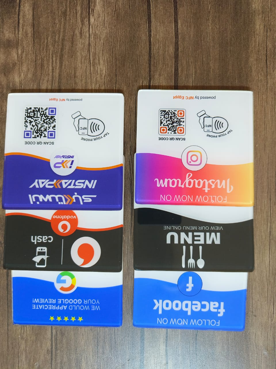 Coaster acrylic 10x10cm NFC + Qr Dynamic changeable