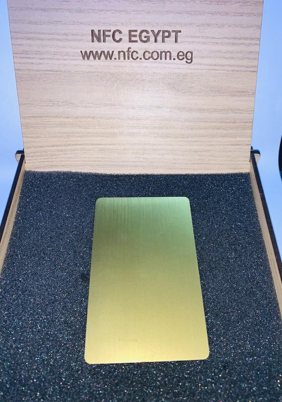 NFC Egypt Metal Card without slot model 215 original chip 2 sides metal (Gold)