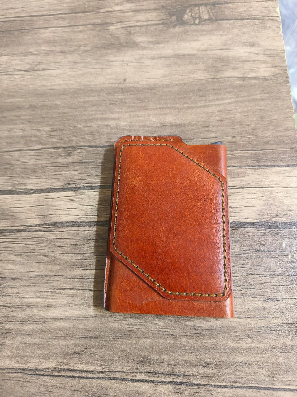 Card holder leather handmade + NFC embedded + Rfid blocker +  Proximity chip for access control and elevators