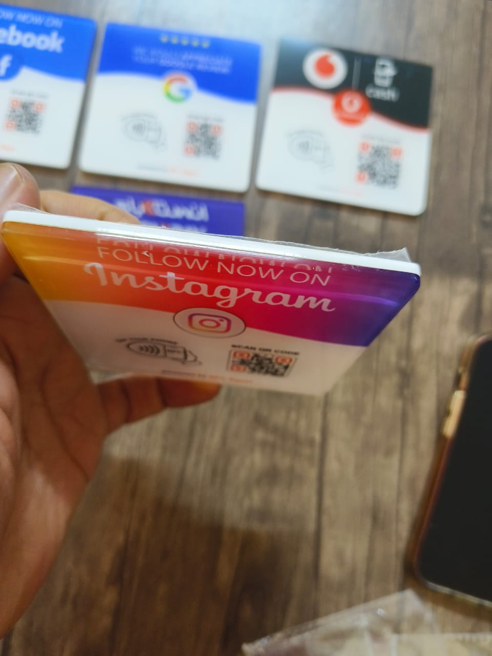 Coaster acrylic 10x10cm NFC + Qr Dynamic changeable