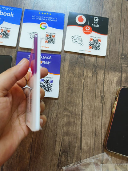 Coaster acrylic 10x10cm NFC + Qr Dynamic changeable