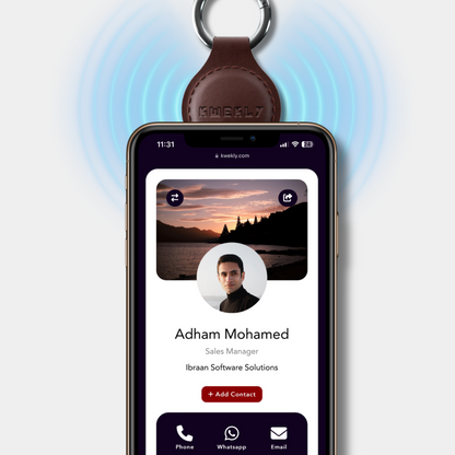 Kwekly Smart Brown Leather Key-Chain