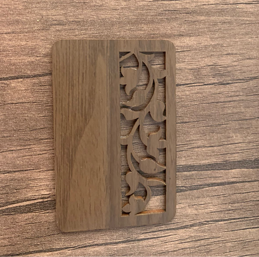 NFC Egypt NFC wood card (Darken Brown) Arabisk rose drawn 10 PCs