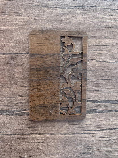 NFC Egypt NFC wood card (Darken Brown) Arabisk rose drawn 10 PCs