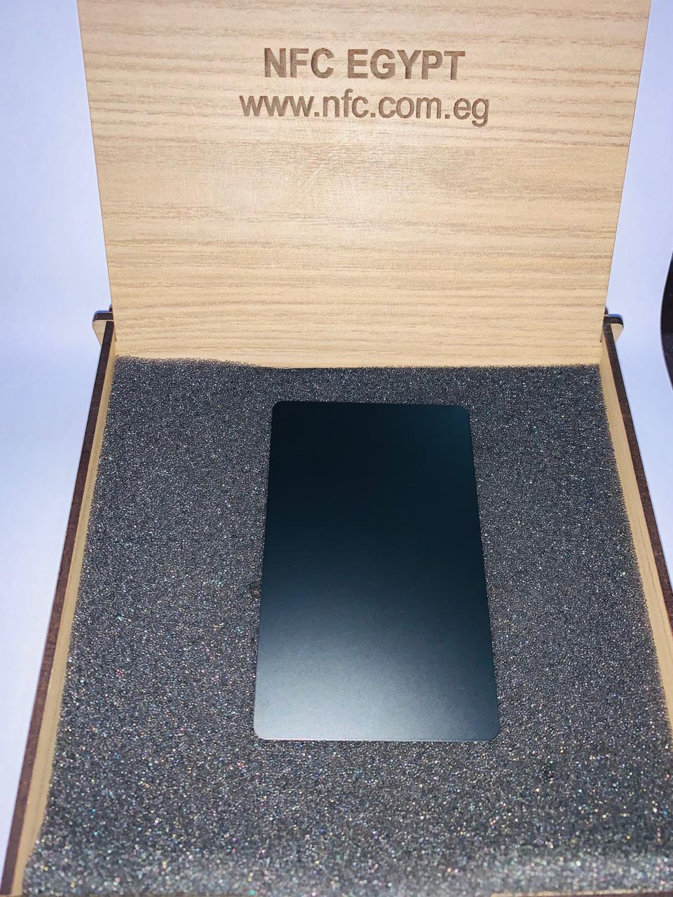 NFC Egypt Metal Card without slot model 215 original chip 2 sides metal (Black)