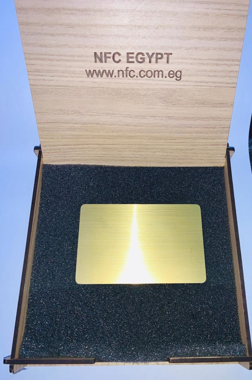 NFC Egypt Metal Card without slot model 215 original chip 2 sides metal (Gold)