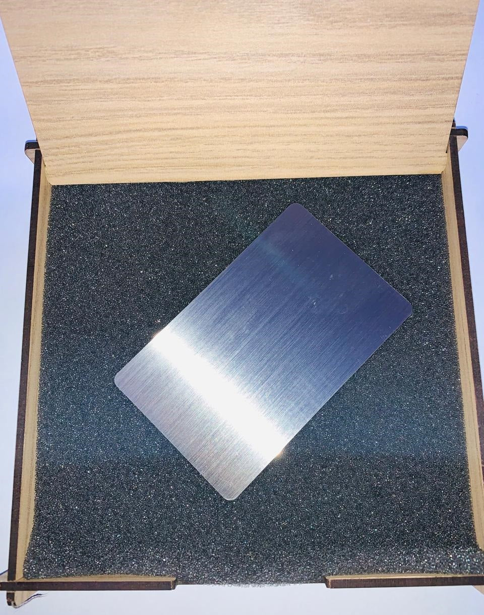 NFC Egypt Metal Card without slot model 215 original chip 2 sides metal (Silver)